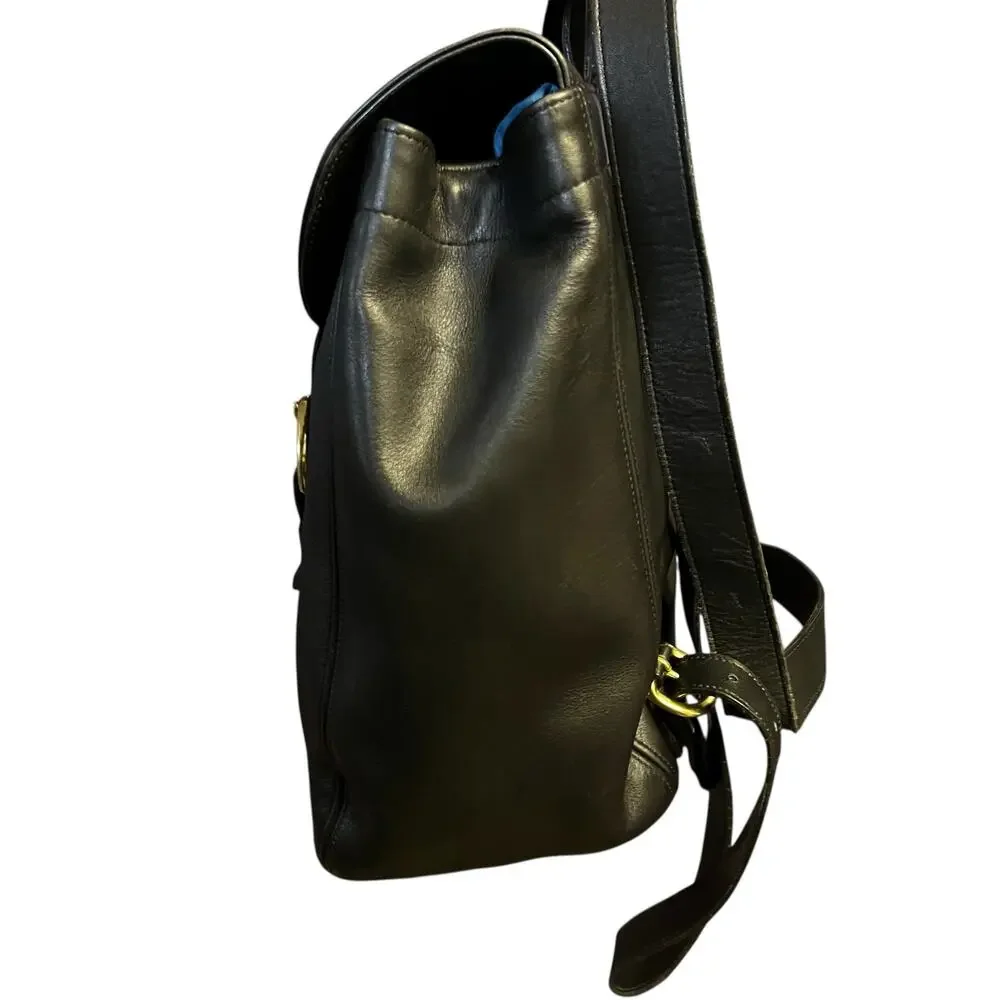 Vintage 1994 Coach Black Leather SoHo Bac Sac Backpack 4134 Made in USA w/ Card - Picture 11 of 12